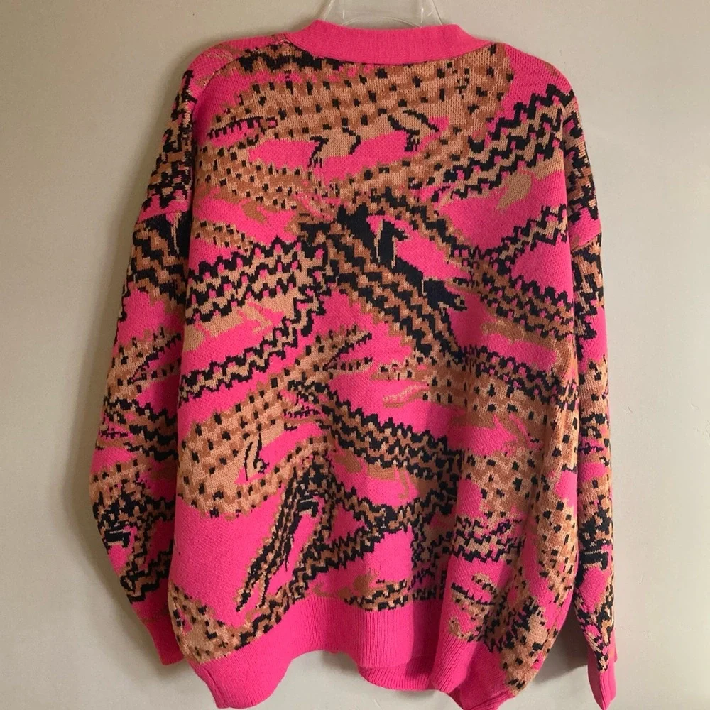 FARM Rio Pink Croco Pattern Cardigan - Picture 7 of 11